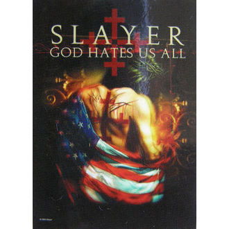 vlajka Slayer 'God Hates Us All', HEART ROCK, Slayer